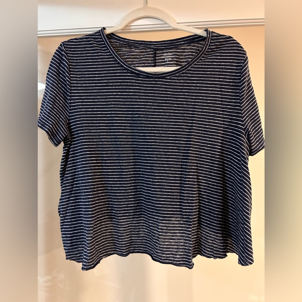 Cropped flowing striped blouse /Size M